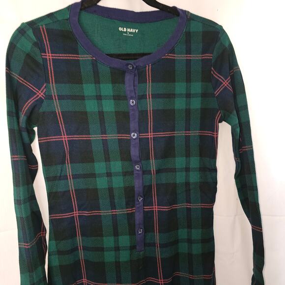 Old Navy Womens Matching Printed Thermal-Knit One-Piece Pajamas size Midium - Picture 6 of 9